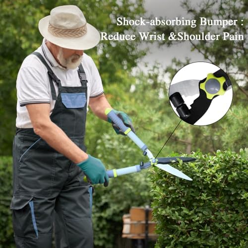 altdorff garden loppers pruning shears, updated 3pcs hedge, side view
