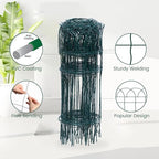 proworx green small garden fence border curve wire showing dimensions