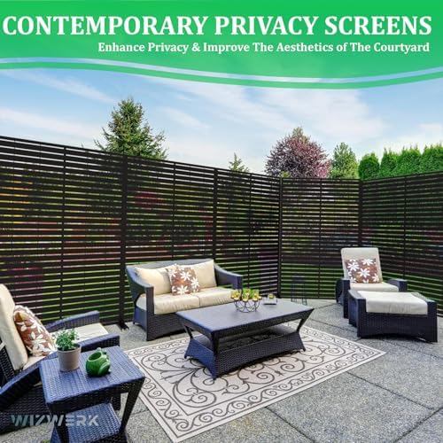 6ft outdoor metal privacy screen – decorative privacy on a desk or shelf