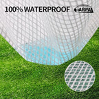 tarpal 10'x12' clear white tarp heavy duty waterproof, close-up detail