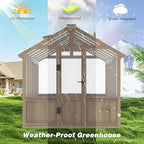 yardenaler 6x12 ft greenhouse kit, wood greenhouses with on a desk or shelf