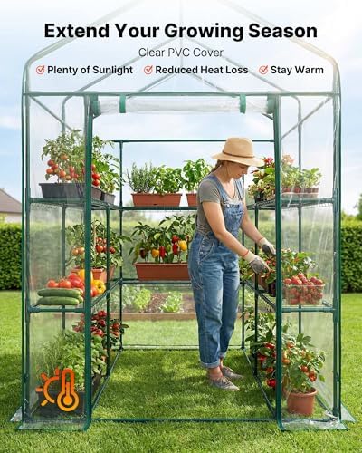 vevor walk-in greenhouse, 54" x 54" x 77.2", package contents