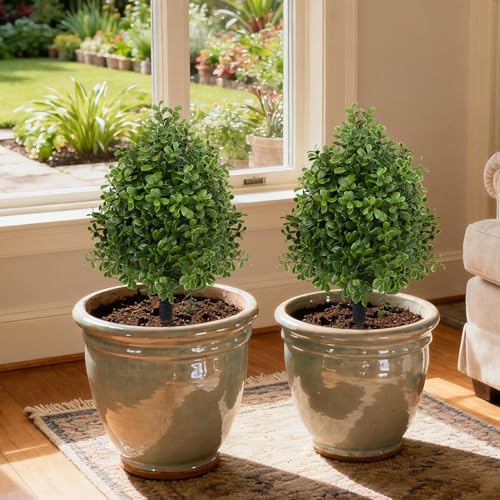 bdor 22" artificial boxwood topiary bushes ball trees, package contents