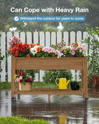 yefu raised garden bed with legs, hips, waterproof, side view