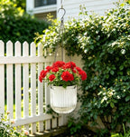 melphoe self watering hanging planters indoor flower pots, side view