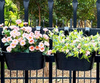 10" metal hanging planter for railing with detachable on a desk or shelf