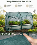 porayhut all-in-one raised garden bed and crop cage on a desk or shelf