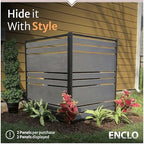 enclo vienna privacy screen, charcoal vinyl diy no shown in use
