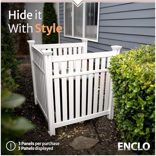 enclo hartford privacy screen, white vinyl diy no shown in use