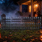 11.8 x 19.6 inch halloween wooden skull fence, side view