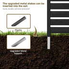 mupater 49'' h×78'' w outdoor fence privacy screen showing dimensions