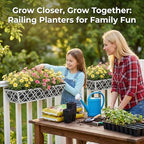 hfhome 2 pack 30 inch railing planter boxes showing dimensions