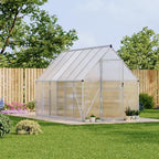 6'x11' aluminum-framed polycarbonate greenhouse, heavy duty polycarbonate greenhouse, view 9