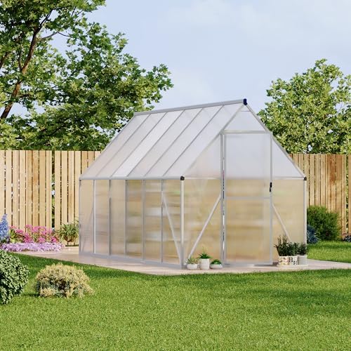 6'x11' aluminum-framed polycarbonate greenhouse, heavy duty polycarbonate greenhouse, view 9
