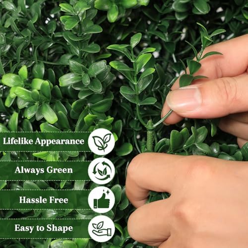artificial boxwood topiary trees with black pots, 48", side view