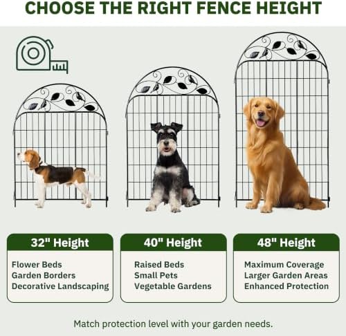 decorative garden fence, 32in h x 12ft l shown in use