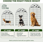 decorative garden fence, 32in h x 12ft l shown in use