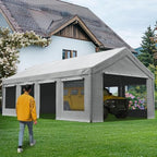 quictent heavy duty 13x25 ft carports with side on a desk or shelf