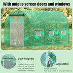 10x7x7 ft greenhouse, outdoor walk-in greenhouses with screen, close-up detail