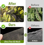 fruit tree netting bags with zipper and drawstring, close-up detail