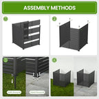 47" w x 48" h air conditioner fence on a desk or shelf