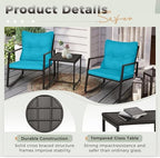 suncrown 3 piece outdoor rocking bistro set black on a desk or shelf