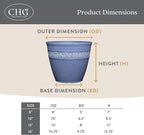Classic Home and Garden Corinthian Resin Planter Pot - Outdoor & Indoor Plant Pot - Round Planter for Plants & Flowers (13" Ivory Ash, Pack of 1)