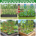 50 cucumber trellis for raised bed, u-shape metal showing dimensions