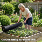 7.5 x 100 ft bird netting, 1/2" mesh, side view