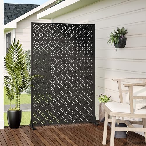 casaphoria metal privacy screen outdoor, 72" h x, close-up detail