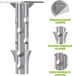 Universal In-Ground Umbrella Base, Rust-Resistant Steel Concrete Holder, Space-Saving Design for Outdoor Offset Cantilever Upright Umbrella Stand