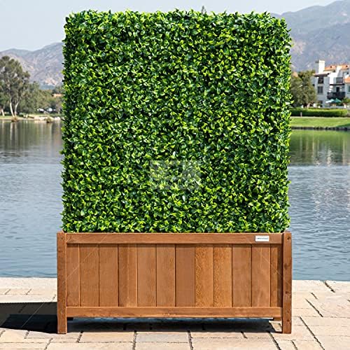 natrahedge hampton classic wooden planter box (44"" lx15, package contents