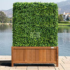 natrahedge hampton classic wooden planter box (44"" lx15, package contents