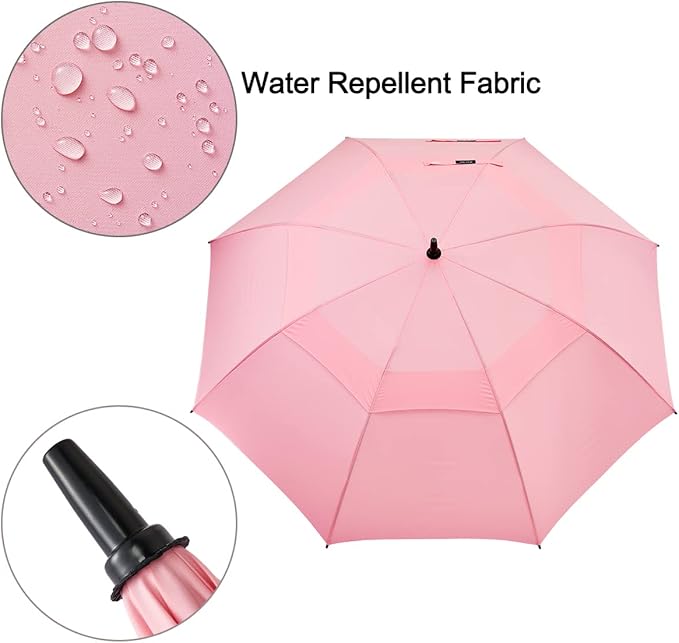 G4Free 47/54/62/68/72 Inch Automatic Open Golf Umbrella Oversize Extra Large Double Canopy Vented Windproof Waterproof Stick Umbrellas