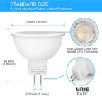 Mlambert 12 Pack MR16 LED Bulbs 50W Halogen Equivalent,5000K Daylight White,5W GU5.3 MR16 12V Spotlight Bulb,Non-Dimmable,45° Beam Angle for Landscape