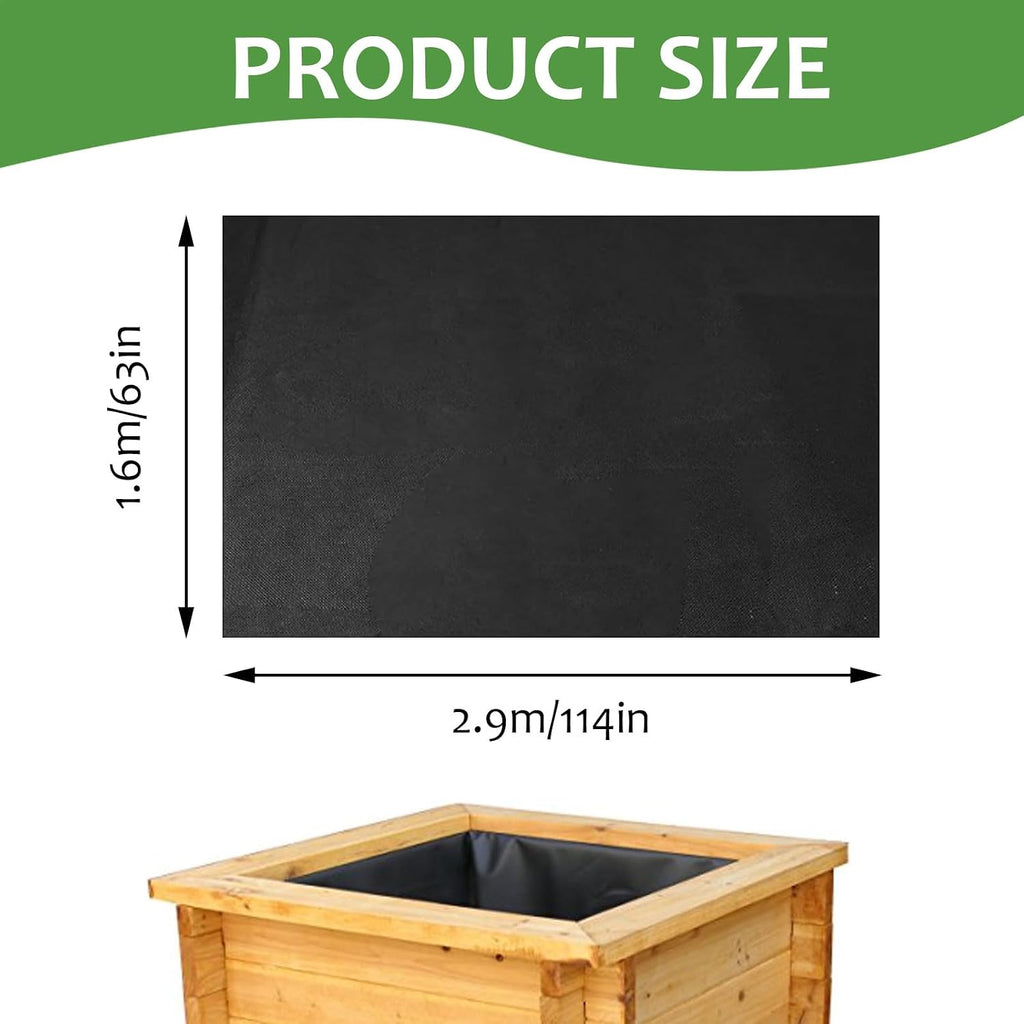Qivine Raised Garden Bed Liner, Waterproof Raised Flower Bed Planter Liner, 5Ft x 9Ft Rectangle Grow Bags with Breathable and Reusable for Yard, Vegetables, Patios, Decking