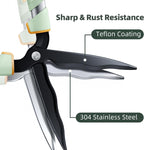 PrunePro® Extendable Hedge Shears Lightweight Ultra Sharp Blade for Bushes | Not Top-Heavy Arthritis Friendly 27"-35" Adjustable Reach for Tall Hedges 10" Stainless Steel Teflon Blades for Clean Cuts