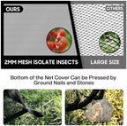 pop up mesh plant cover,35x35x38'' garden netting for showing dimensions
