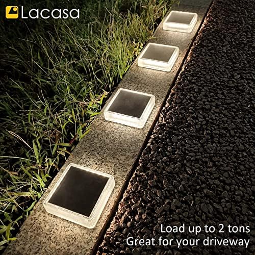 lacasa solar deck lights, 4 pack 30lm led shown in use