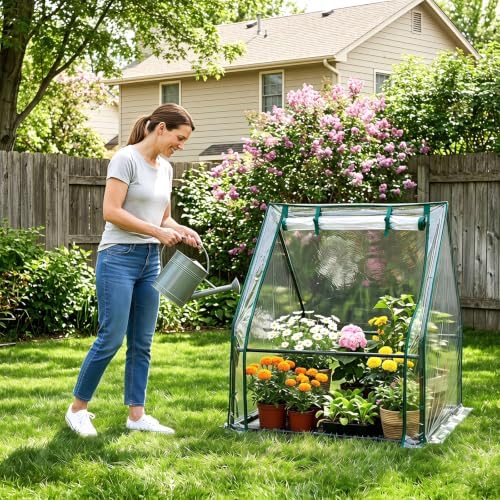mini greenhouse with waterproof pad, 36" x 36", view 9