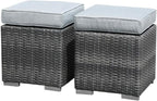 patiorama 2 pieces assembled outdoor patio ottoman, grey, main product view