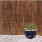 forever bamboo natural willow rolled panel fence natural on a desk or shelf