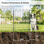 bepatio 5 panels arc metal tall garden fence shown in use
