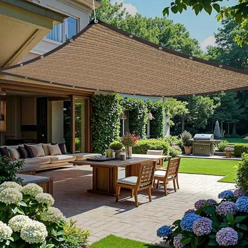shade cloth for garden,80% mesh tarp with grommets, side view