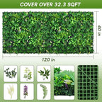 fanado artificial grass wall panels 40"x120"(33.3 sqft), hedge shown in use