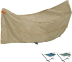 Deosk Waterproof Hammock Cover For 12ft Stand - Heavy Duty 420D Oxford Fabric, Hammock Stand Protective Cover With Adjustable Drawstring, Buckles, Handle 151"D X 54"W X 37" H(Khaki)