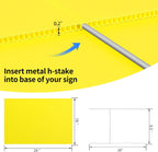 24x16 inch waterproof corrugated plastic yard signs with shown in use