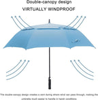 G4Free 47/54/62/68/72 Inch Automatic Open Golf Umbrella Oversize Extra Large Double Canopy Vented Windproof Waterproof Stick Umbrellas