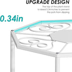 5-Pack Metal Plant Stands for Outdoor Indoor, Anti-Rust Iron Flower Pot Stand, Heavy Duty Plant Pot Shelf for Multiple Plant, Decoration Racks for Home, Patio & Garden (White)