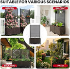 6ft planter box with privacy screen, trellis and, view 9